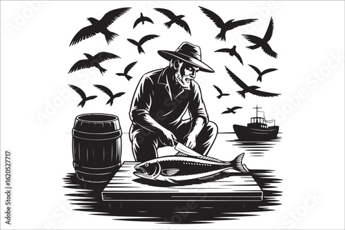 A Fisherman's Silhouette