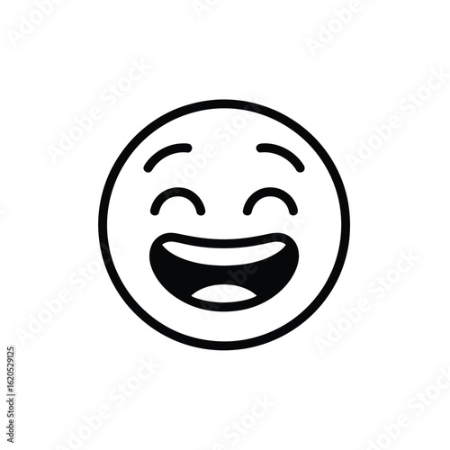 Joyful laughing face emoji happy