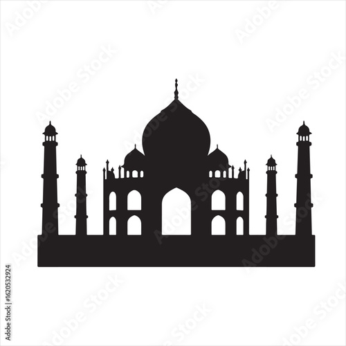 taj mahal silhouette
