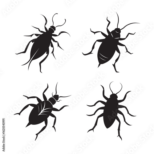 silhouette louse set .on the white background