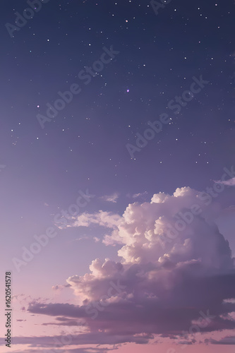 Blue sky with white clouds on a bright day