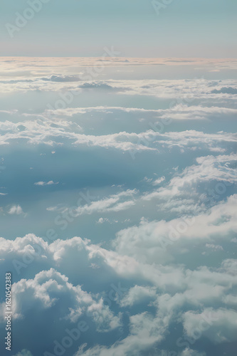 Blue sky with white clouds above