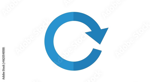 Free Download A blue circular arrow pointing to the right indicating a reload or repeat action on a white background - GFXLoad
