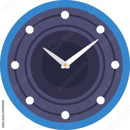 A wall clock used to enhance room decor while keeping track of time.