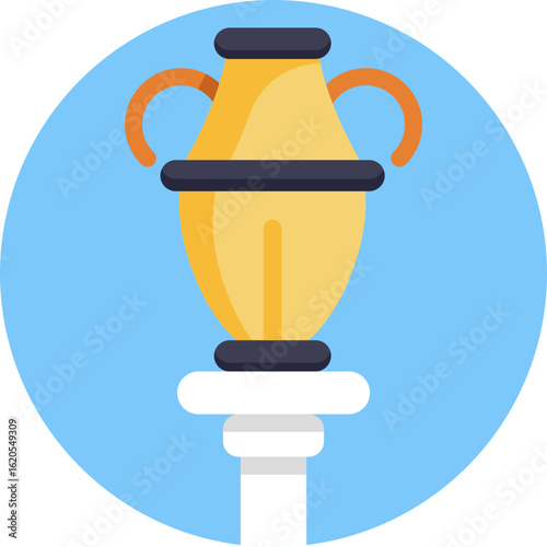 Decorative vessel used to hold flowers or enhance room aesthetics.