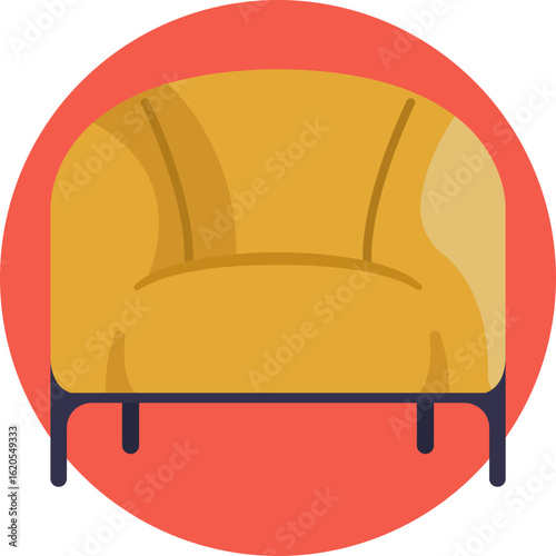 Single-seat upholstered chair with armrests, commonly used for comfort and relaxation in living spaces.