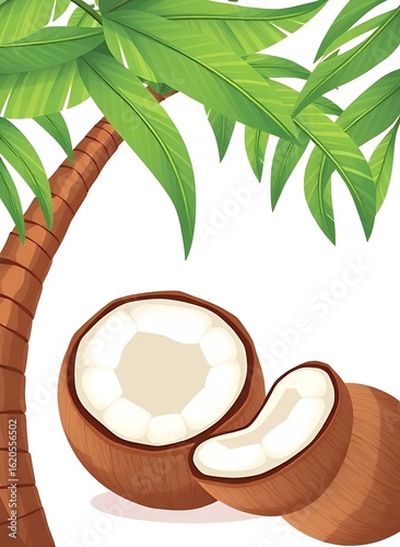 Vibrant Coconut Illustration