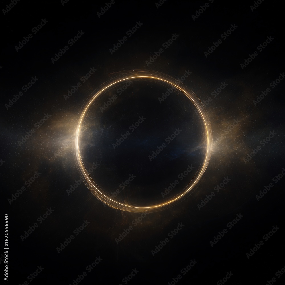 Fototapeta premium Celestial Phenomenon: A Glowing Ring in Deep Space