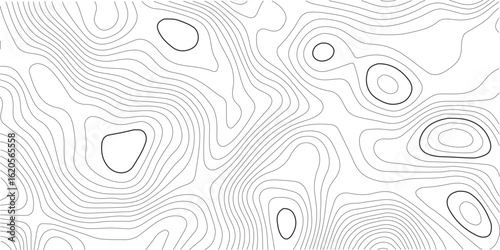 Topographic map background. Geographic line map with elevation assignments. Contour background geographic grid. Vector illustration.