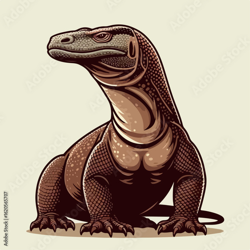 komodo vector illustration 