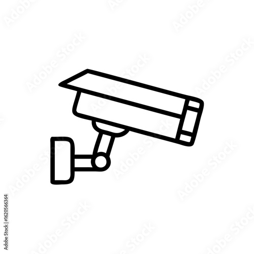 Minimalist outline icon a C T V camera cctv security