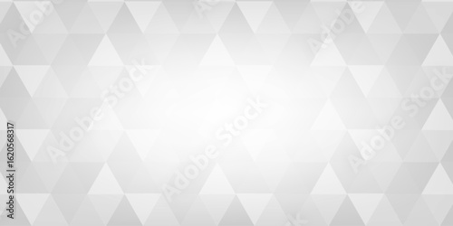 White triangle geometric pattern background, Geometric background made of triangles, Abstract geometric background. Vector 3d illustration. Triangle or pyramid white shapes.