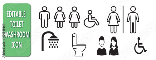 washroom and toilet icon