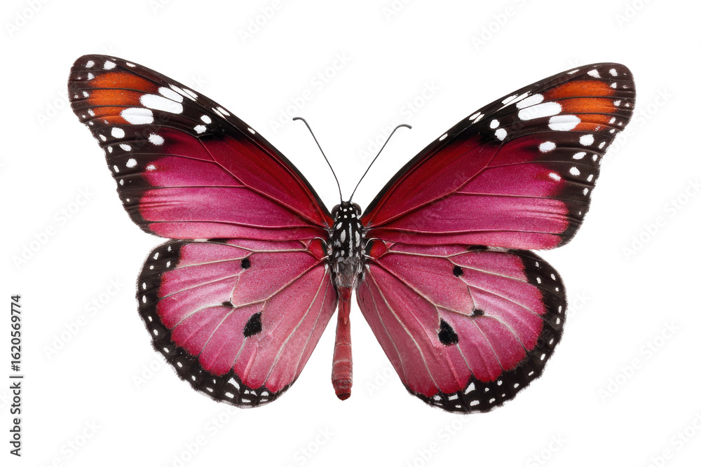 Fototapeta premium Majestic butterfly display nature macro photography close-up beauty. Isolated on transparent background, png.
