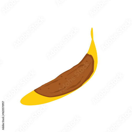 Rotting fruit illustration. Fruit illustration. Rotten fruit flat design. Rotten fruit vector illustration