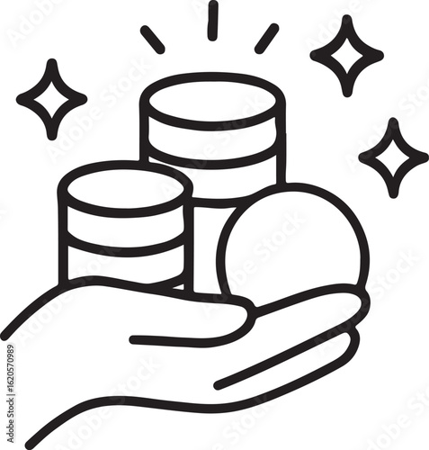 Vector illustration set of star, wine bottle, and hat icons