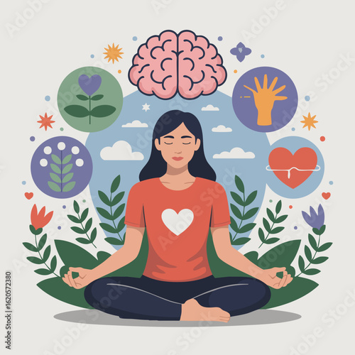 yoga in the lotus pose