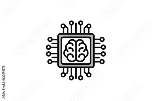Futuristic AI Processor with Brain Circuit Design