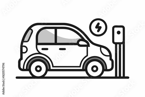 EV charging port smart car installation detail