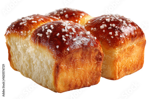 Baking fresh brioche buns home kitchen food photography cozy top-down. Isolated on transparent background, png.