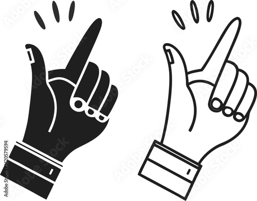 Abstract human hand gestures vector illustrations featuring various finger and palm signs