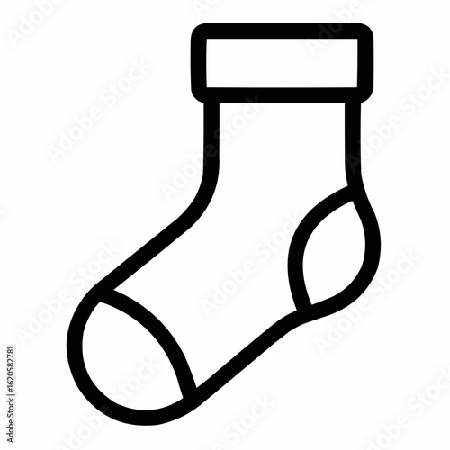 Sock. Ankle sock with turned cuff and heel shaping. Simple contours