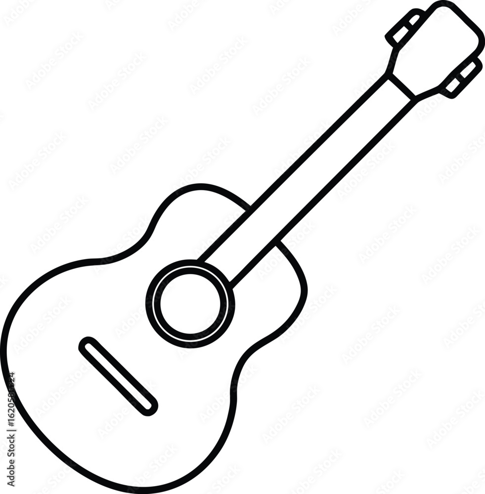 guitar icon outline vector illustration on transparent background guitar icon outline vector illustration on transparent background