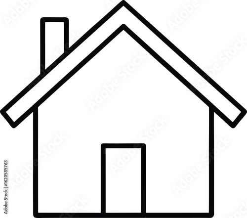 house icon outline vector illustration on transparent background
