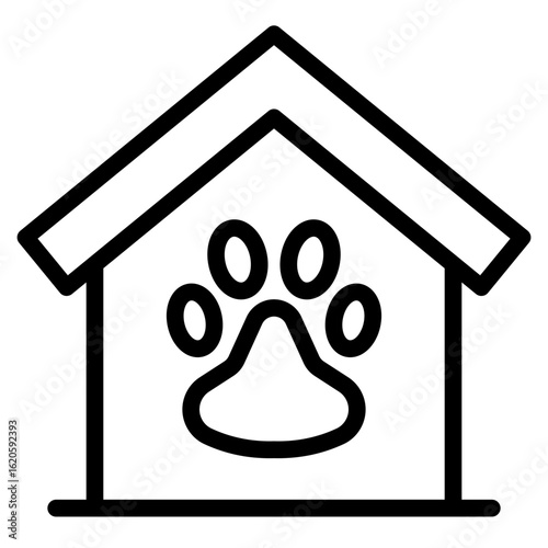Animal shelter icon vector illustration