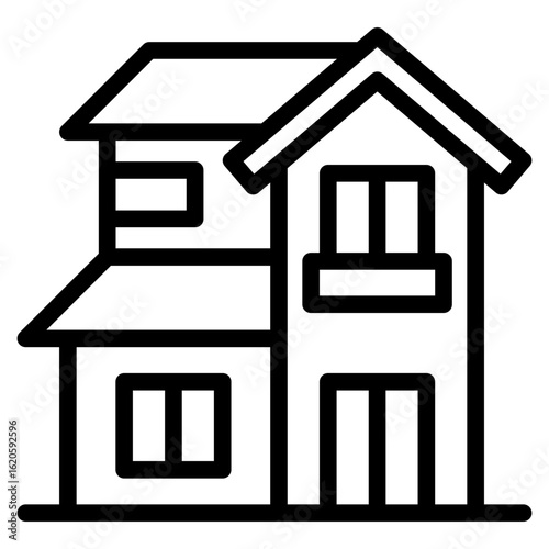 Public housing icon vector illustration