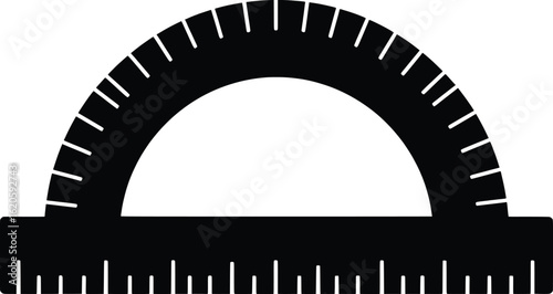 Vector School Supplies Protractor Illustration for Education