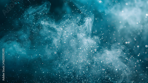 Teal Glitter and White Smoke on Blue Background white isolated background : Batch, in high resolution clean minimal style stock photo illustration background image ideal for templates advertisements a