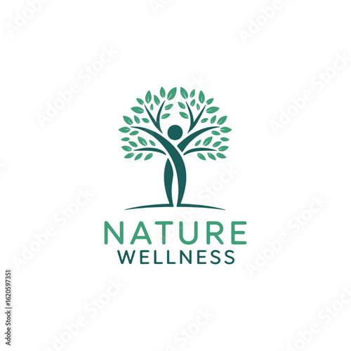 Modern and minimalist vector and abstract logo Unique wellness logo