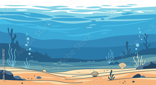 Exploring the serene depths of the ocean floor discovering marine life and underwater ecosystems beneath the waves