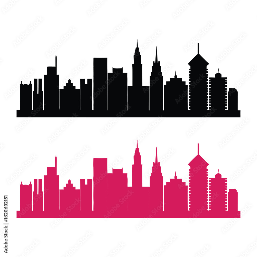 Naklejka premium new york city skyline silhouette