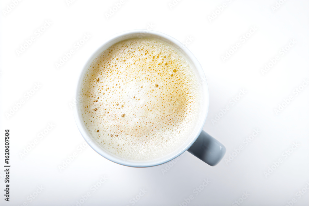 Fototapeta premium a cup of coffee with foamy foam on top