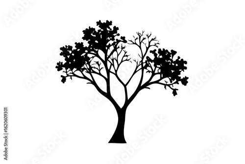 Blue Dogwood Tree Silhouette nature plant