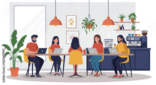 Diverse Group of People Working Together at Table.