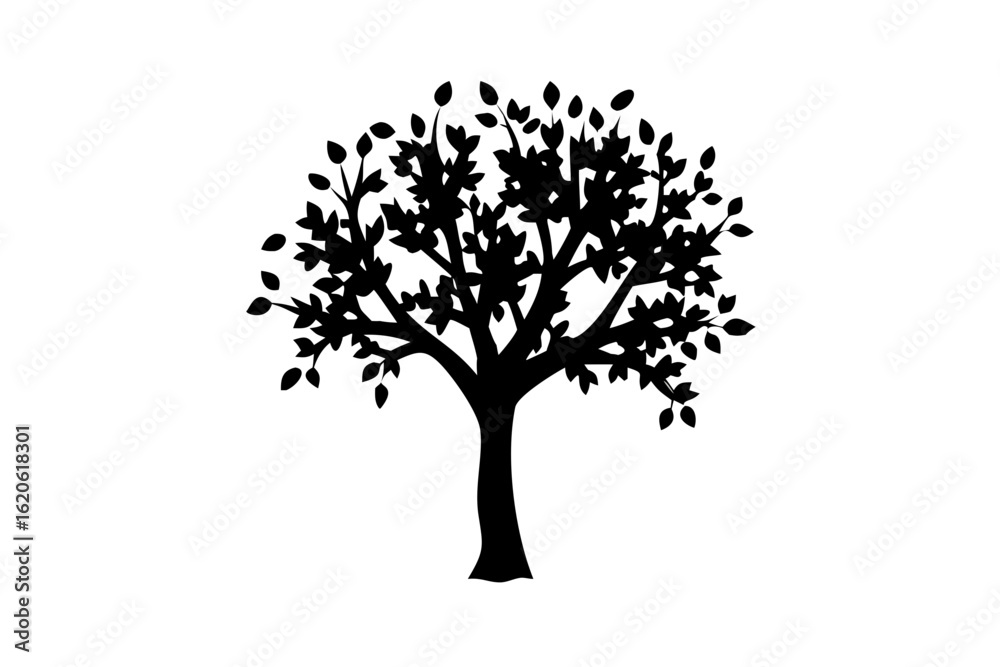 Fototapeta premium Blue Apple Tree Silhouette nature plant