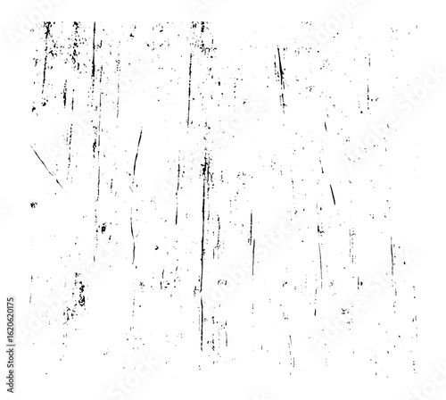 Distressed surface with vertical lines and scattered speckles design on transparent background