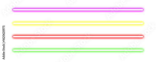 Quadro su tela Lightsaber Collection, Neon Light Tube Set, Colorful Glowing LED Tubes in Pink Y
