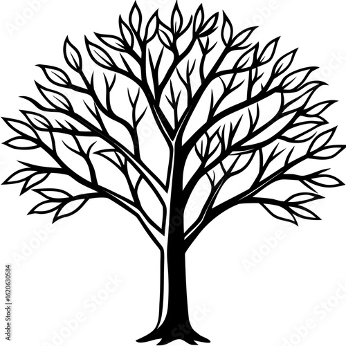 Minimal 3D Tree on White