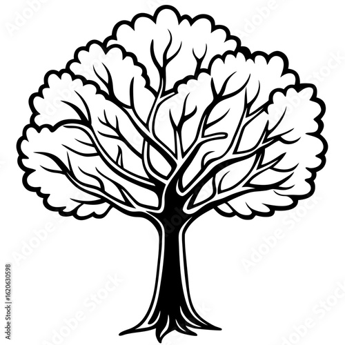 Minimal 3D Tree on White