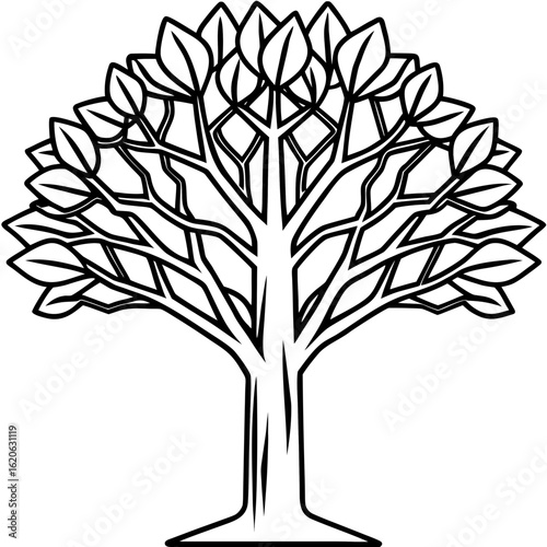 Minimal 3D Tree on White