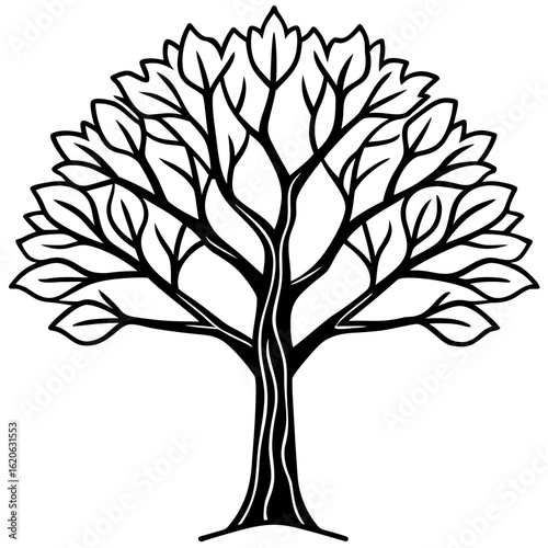 Minimal 3D Tree on White