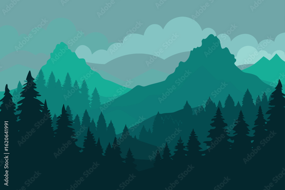 Fototapeta premium mountain landscape with clouds