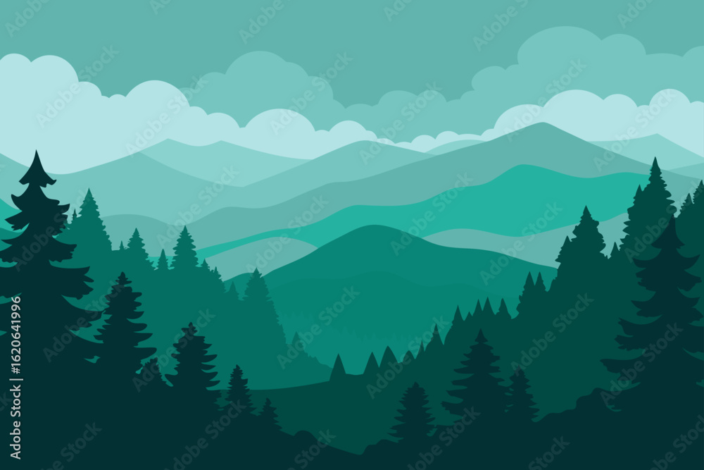 Fototapeta premium mountain landscape with clouds