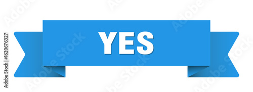 yes ribbon isolated on transparent background. yes ribbon