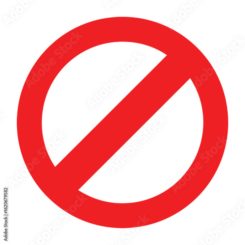 Free Download Prohibition Sign Vector Illustration Circle with Diagonal Line Symbol No Entry Forbidden Restriction Warning Danger Hazard Safety Regulation Isolated on Transparent - GFXLoad
