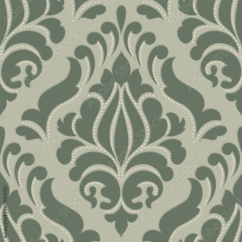 Damask modern seamless pattern element. Vintage classical old fashioned damask ornament, seamless texture for wallpapers, textile.